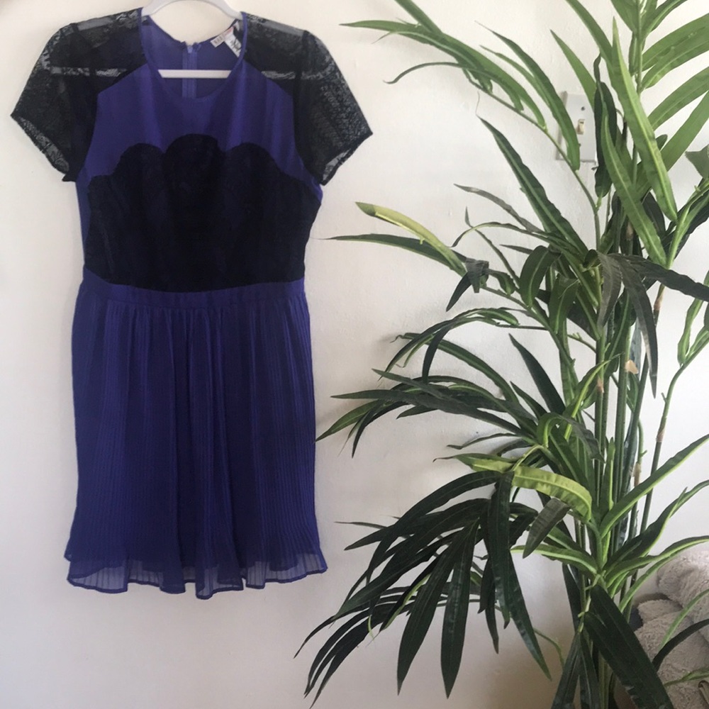 Impulse Black and Purple Dress Size L